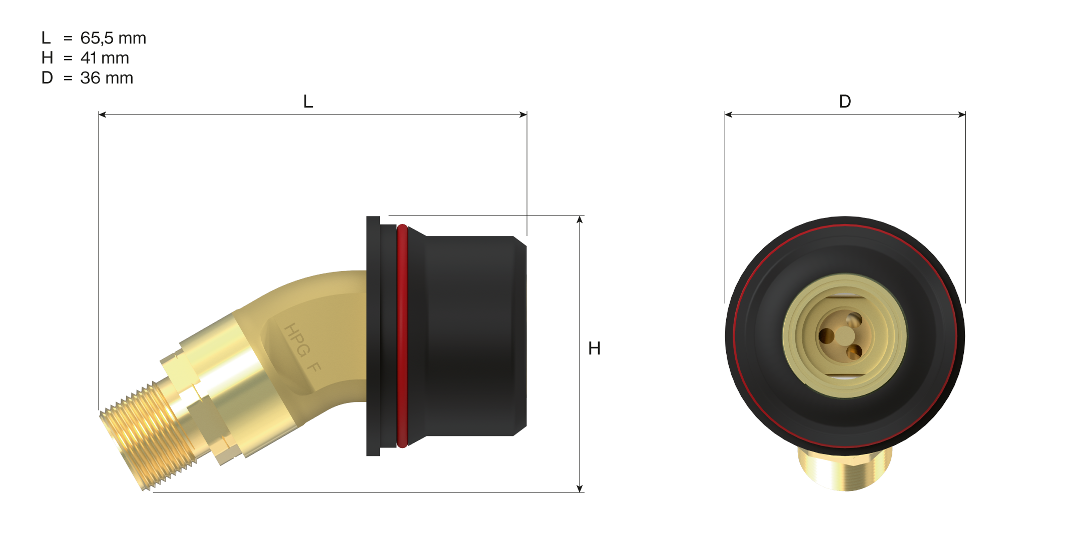 EXELTOP QUICK CONNECT ANGULADO M16
