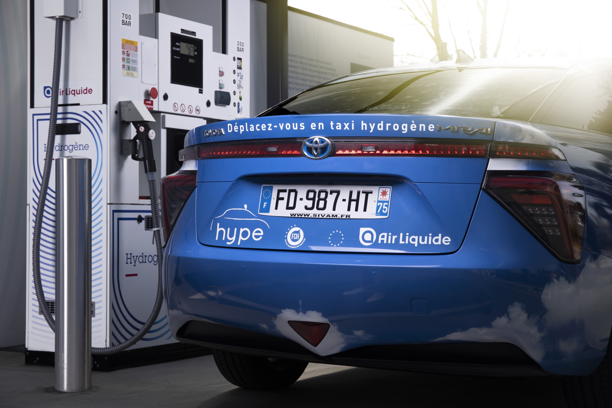 Coches de hidrógeno Hype - Air Liquide en París