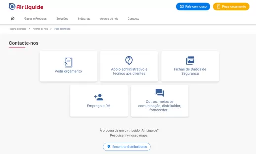 Contacto Air Liquide Portugal