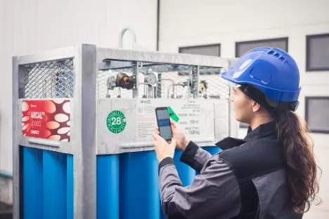 Quadro de garrafas de gases industriais - Air Liquide