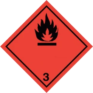 Losango vermelho, gás inflamável