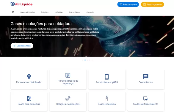 Novo website da Air Liquide