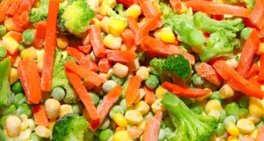 Enrobage cryogénique des aliments -Légumes